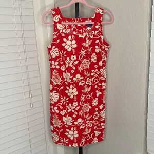 Vintage y2k old navy active Hawaiian vacation Red Floral dress size 10